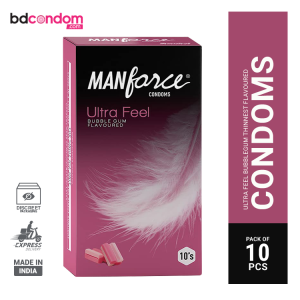 Manforce Ultra Feel Bubblegum Flavoured 0.05 mm Condom  – 10Pcs Pack(India)