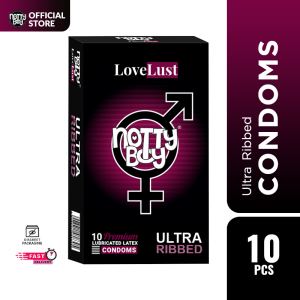 NottyBoy LoveLust Ultra Ribbed Condom - 10Pcs Pack(India)