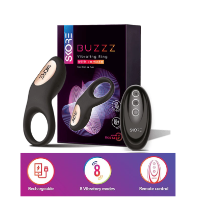 Skore Buzzz Vibrating ring With Remote Controlled For Him & Her