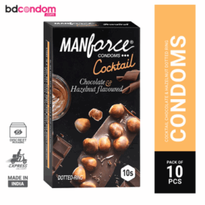 Manforce Cocktail with Dotted Rings Hazelnut & Chocolate Condom - 10Pcs Pack(India)