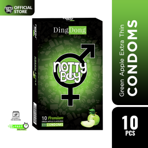 NottyBoy DingDong Green Apple Flavoured Condom - 10Pcs Pack(India)