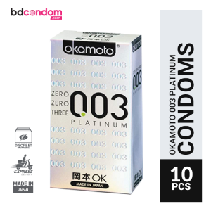 OKAMOTO 003 Platinum Thinnest Premium Condom - 10Pcs Pack(Made In Japan)
