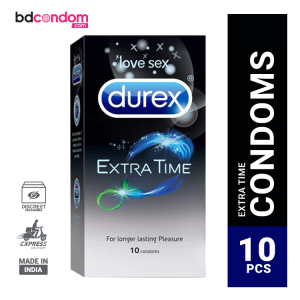 Durex Extra Time Longer Lasting Pleasure Condom - 10Pcs Pack(India)
