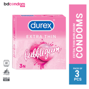 Durex Extra Thin Bubblegum Flavoured Condom - 3Pcs Pack(India)