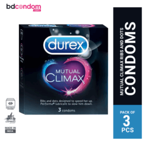 Durex Mutual Climax Dotted and Ribbed Condom - 3Pcs Pack(India)