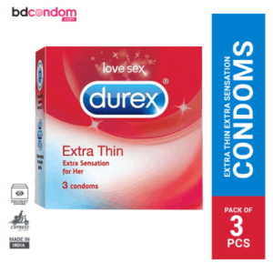 Durex Extra Thin Condom For Men - 3Pcs Pack(India)