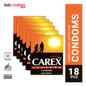Carex Classic Combo Condom Ultra Thin 6x3s = 18Pcs Condom (Malaysia)