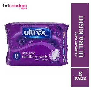 Ultrex Ultra Night Sanitary Pads with Wings - 8Pads(UK)