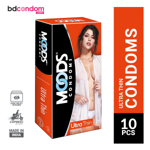 Moods Ultra Thin Plain Condom - 10Pcs Pack(India)