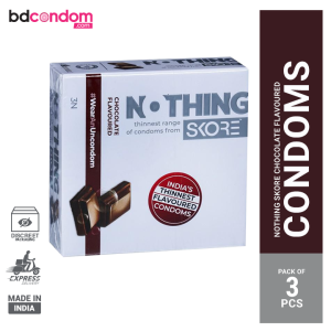 Skore Nothing Thinnest Chocolate Flavoured Condom - 3Pcs Pack(India)