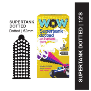 Care WOW Supertank Dotted With Tropicana Scent Condom - 12Pcs Pack (Made In Malaysia)