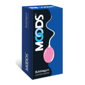 MOODS Bubblegum Flavored Dotted Premium Condom - 12Pcs Pack
