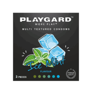 Playgard Ice Mint Flavoured Multi Textured Condom - 3's Pack
