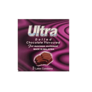 Ultra Dotted Chocolate Flavoured Condom - 3pcs Pack (Malaysia)