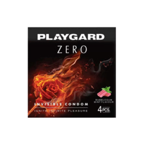 Playgard Zero invisible Ultra Thin Bubblegum Mint flavoured Condom - 4Pcs Pack