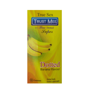 Trust Mee True Dotted Banana Flavoured Condom - 10Pcs Pack