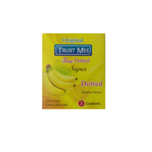 Trust Mee True Dotted Banana Flavoured Condom - 3Pcs Pack