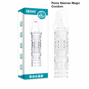 Dragon Magic Crystal Clear Condom For Men - Penis Cover Extender Enlargement Silicone Condom Reuseble( Sky Box)