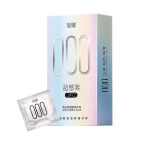 000 Super Thin Skin Feel Lubricated Condom - 10Pcs Pack