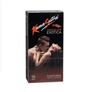 KamaSutra Chocolate Exotica Flavoured Dotted Condom - 10s Pack