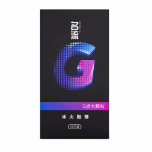 Celebrity G Spot Ultra Dotted Ice and fire Condom - 10Pcs Pack(Purple)