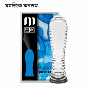 Tofun Magic Condom - Crystal Clear Silicon Dynamic Magic Condom For Men - Blue