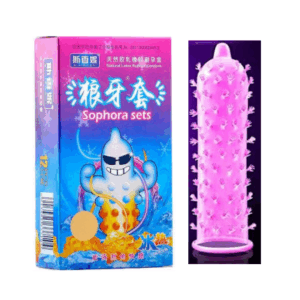 Sophora Ice Fire Large Particle Big Dotted Condom Long Lasting Condom For Men - 12Pcs Pack
